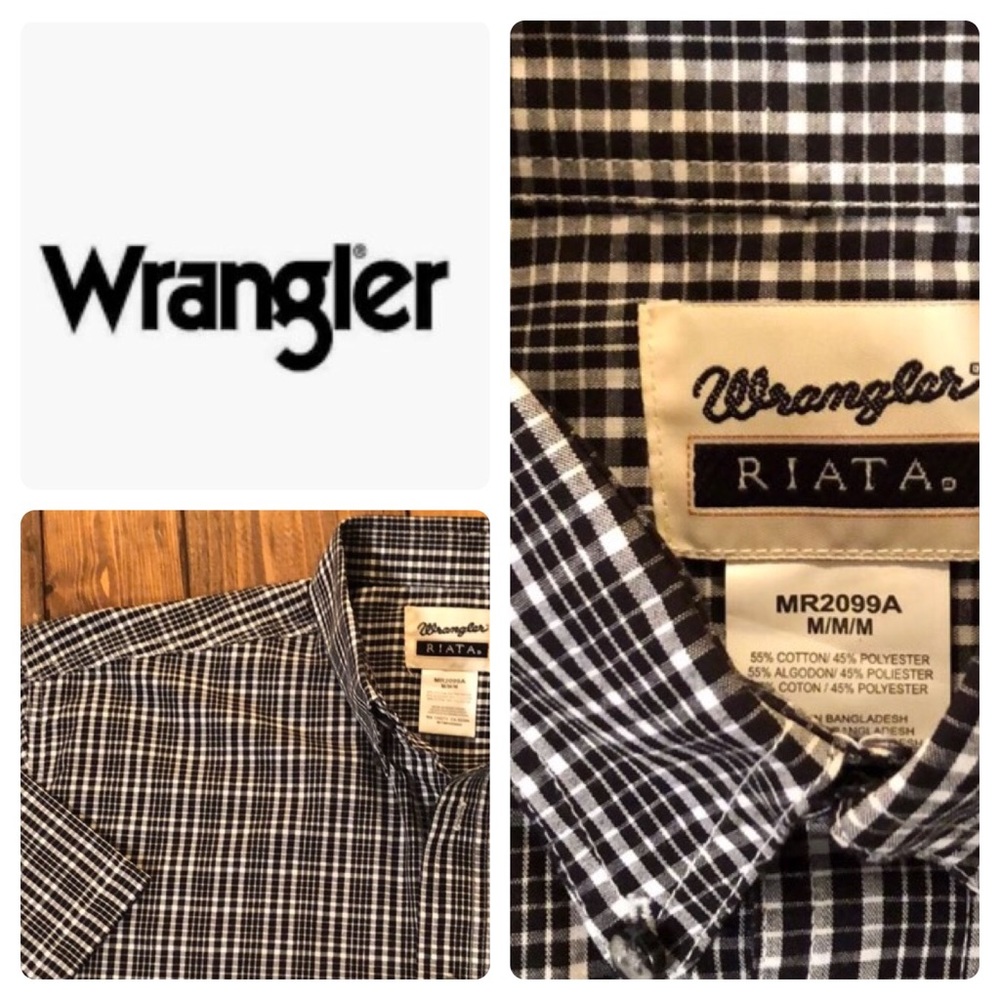NWOT Wrangler Riata Short Sleeve Button Down - M